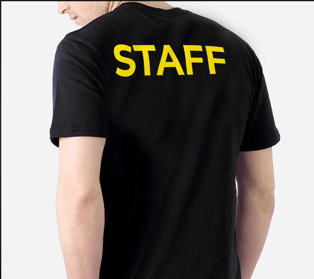 Short-sleeved t-shirts with front and back design one color